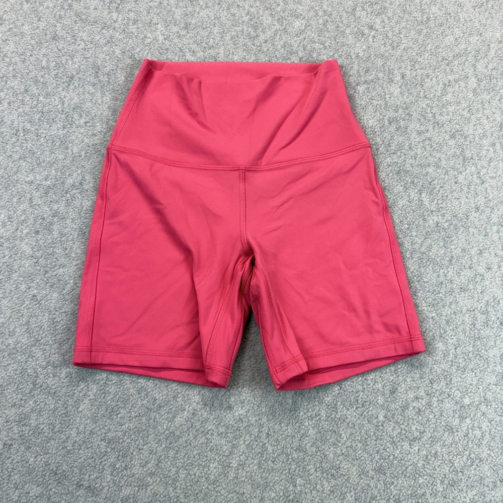 Lululemon Womens Align High Rise Shorts Desert Red Double Lined Nulu Stretch 4